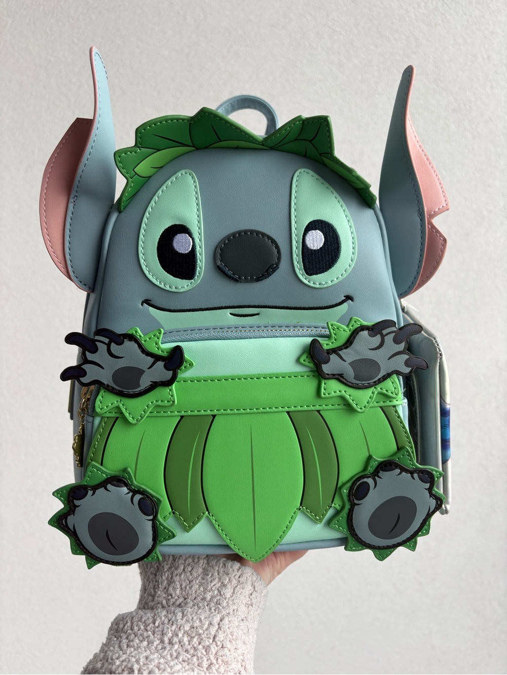 NTW Loungefly Stitch Hula Mini Backpack with Coin Purse - Blue & Green